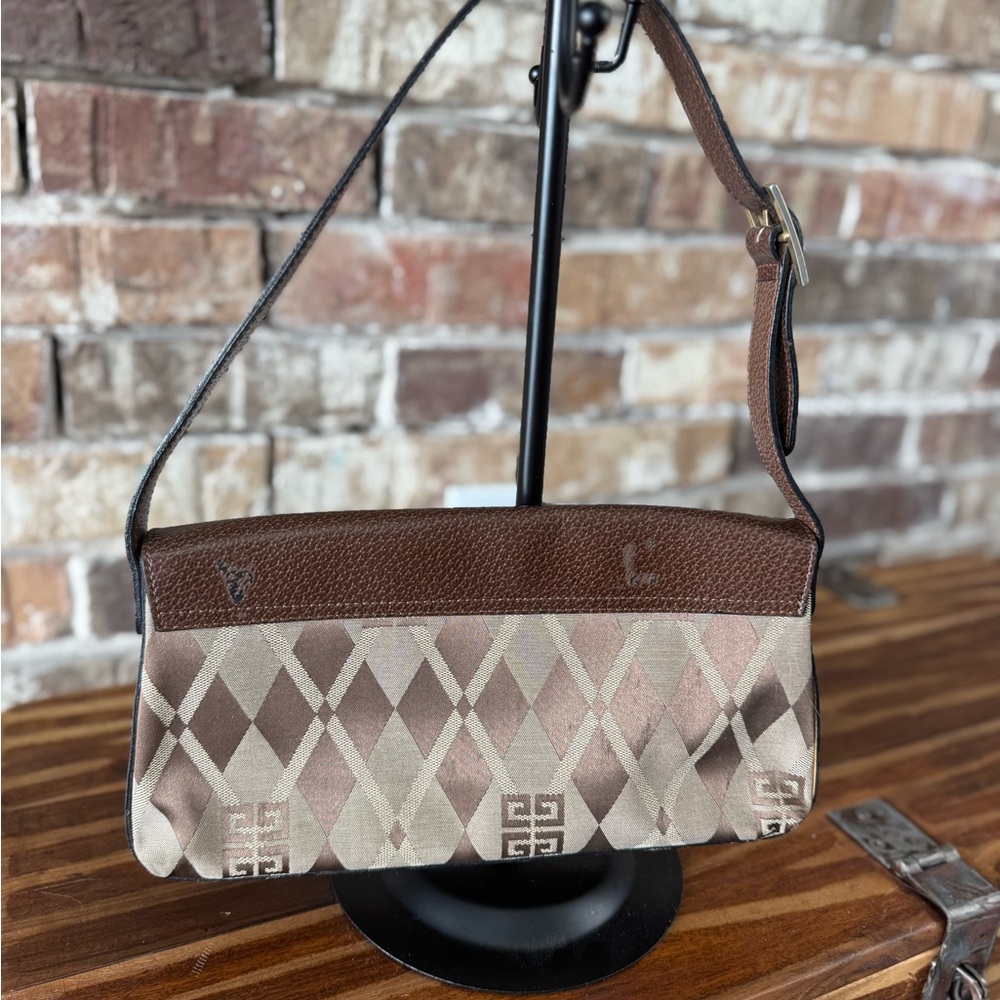 Givenchy Chocolate And Taupe Patterned Shoulder B… - image 2